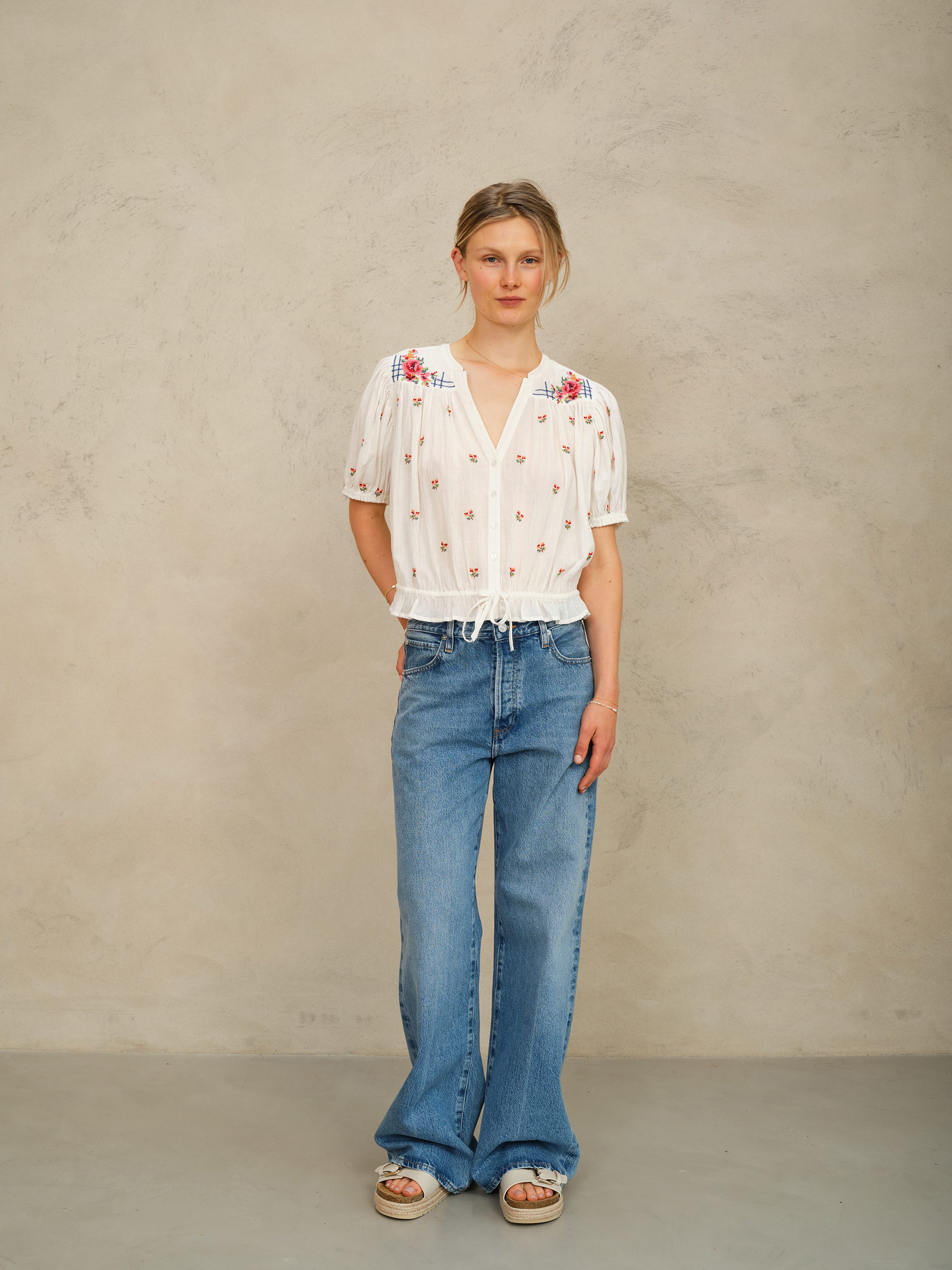 HARLIE TOP ECRU_MULTI F2E