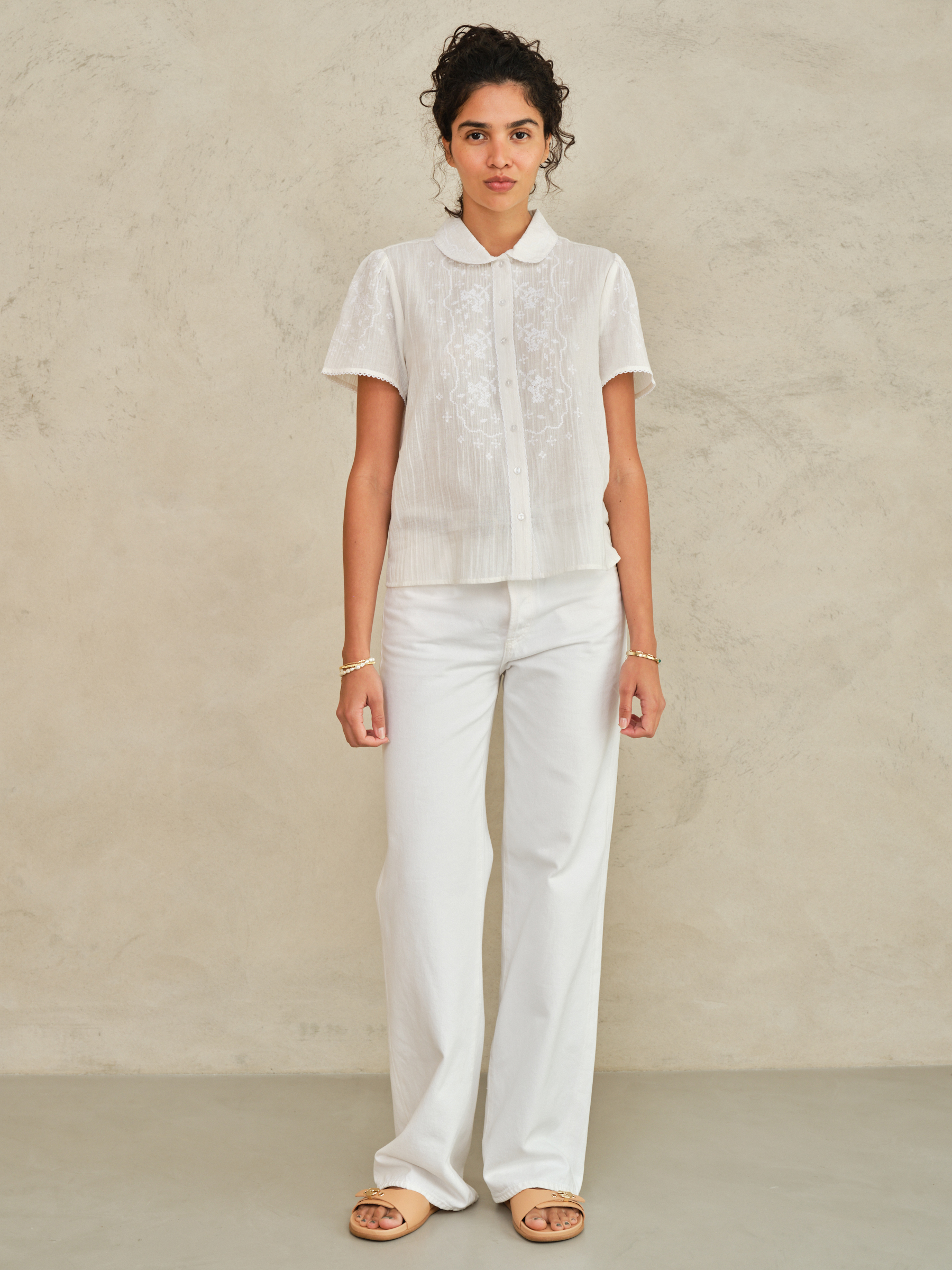 RUBI S_S TOP ECRU_WH F